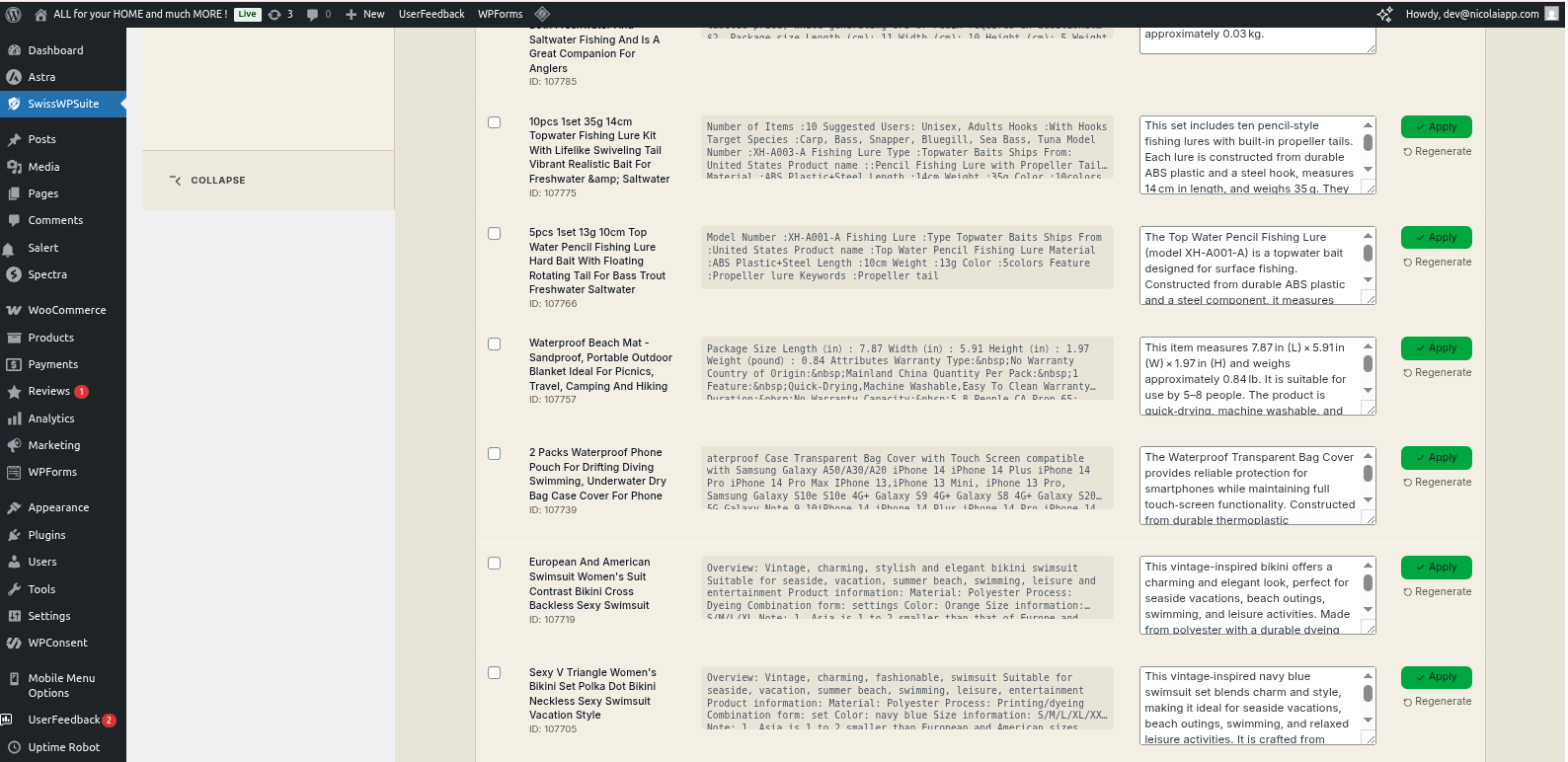 Product enhancement and content rewrite process