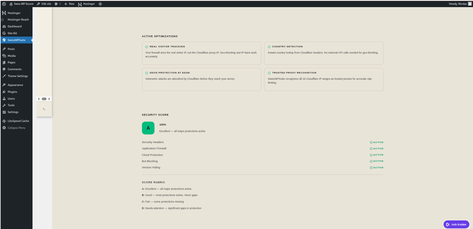 Cloud security dashboard