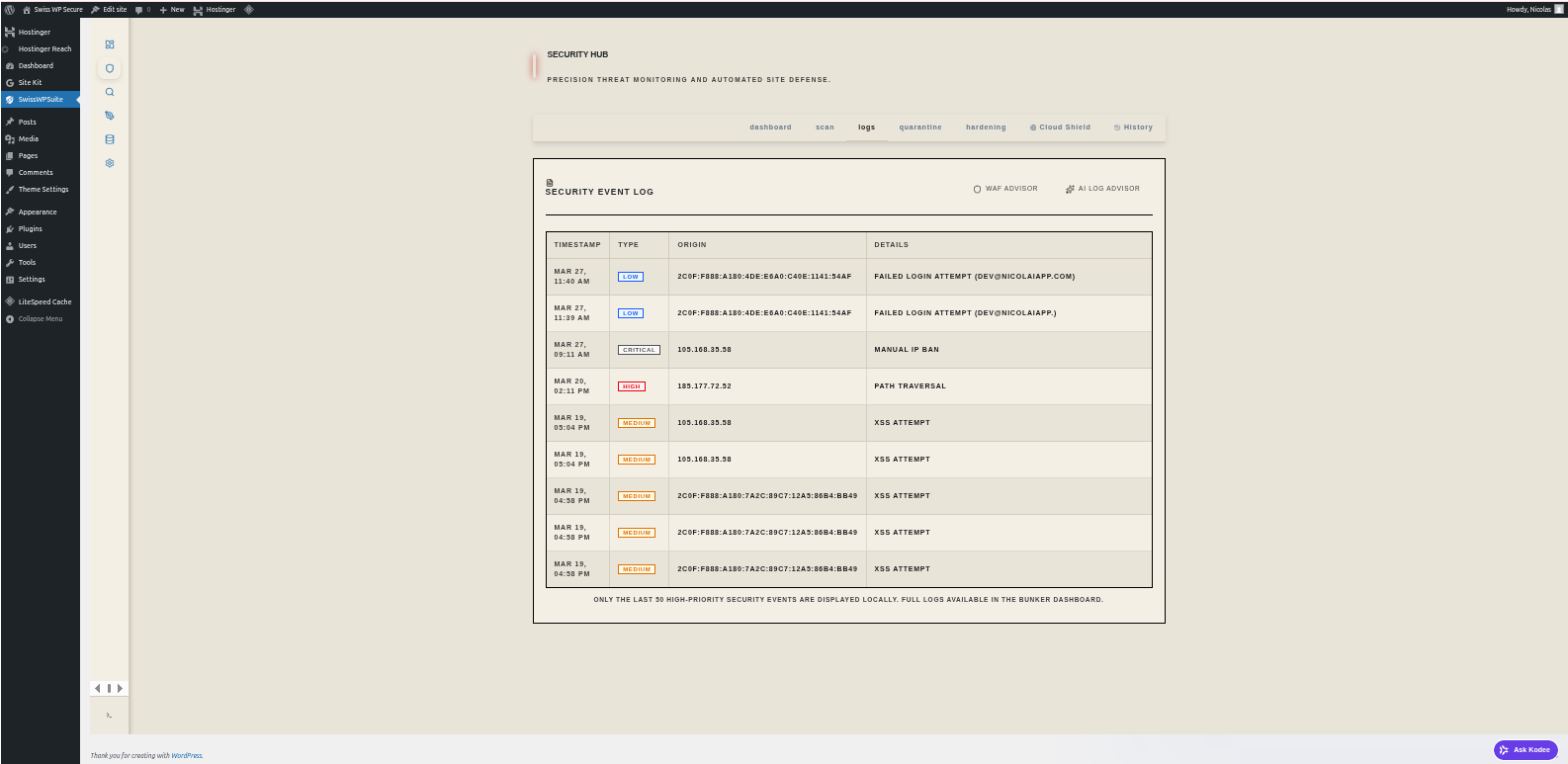 Security logs