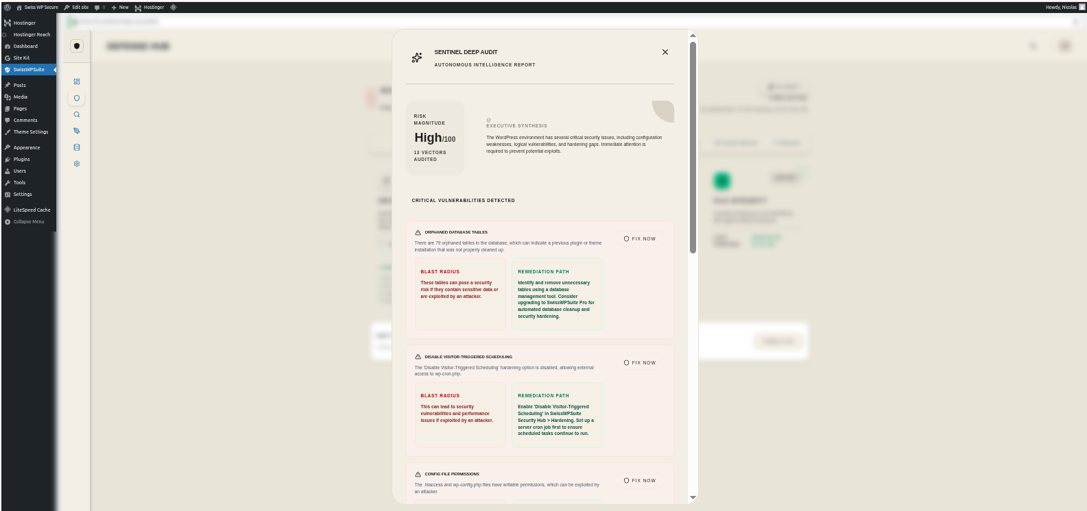 Sentinel audit result